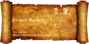 Kreps Margit névjegykártya